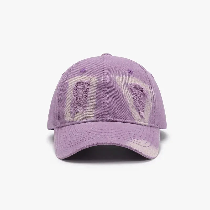 Distressed Cotton Baseball Cap by Partner Label