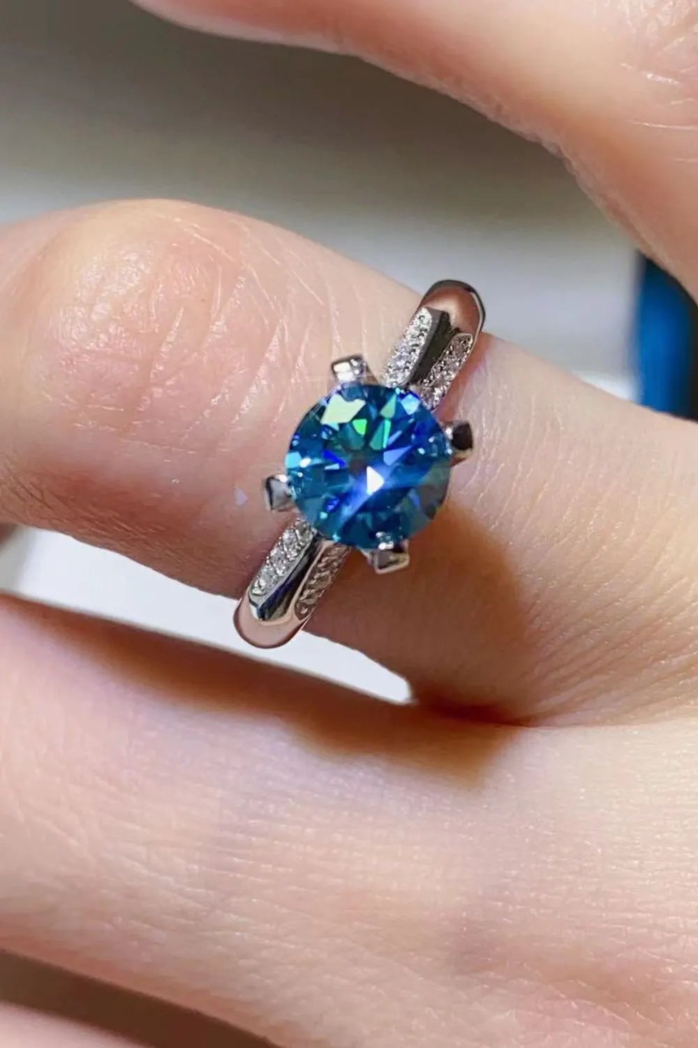 1 Carat Moissanite 4-Prong Ring by Partner Label