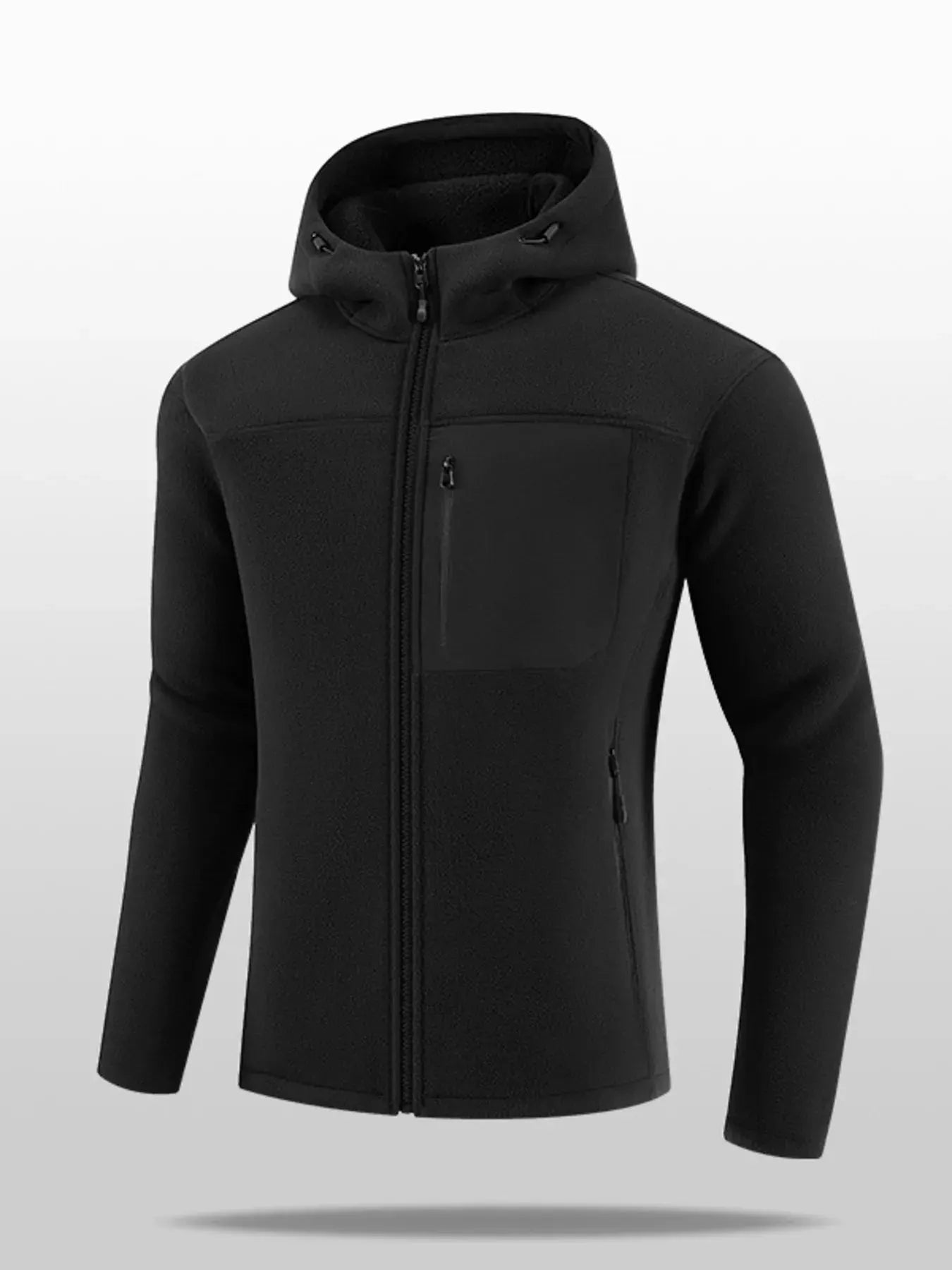 Men's Plus Size Hooded Fleece Full-Zip Jacket by Partner Label