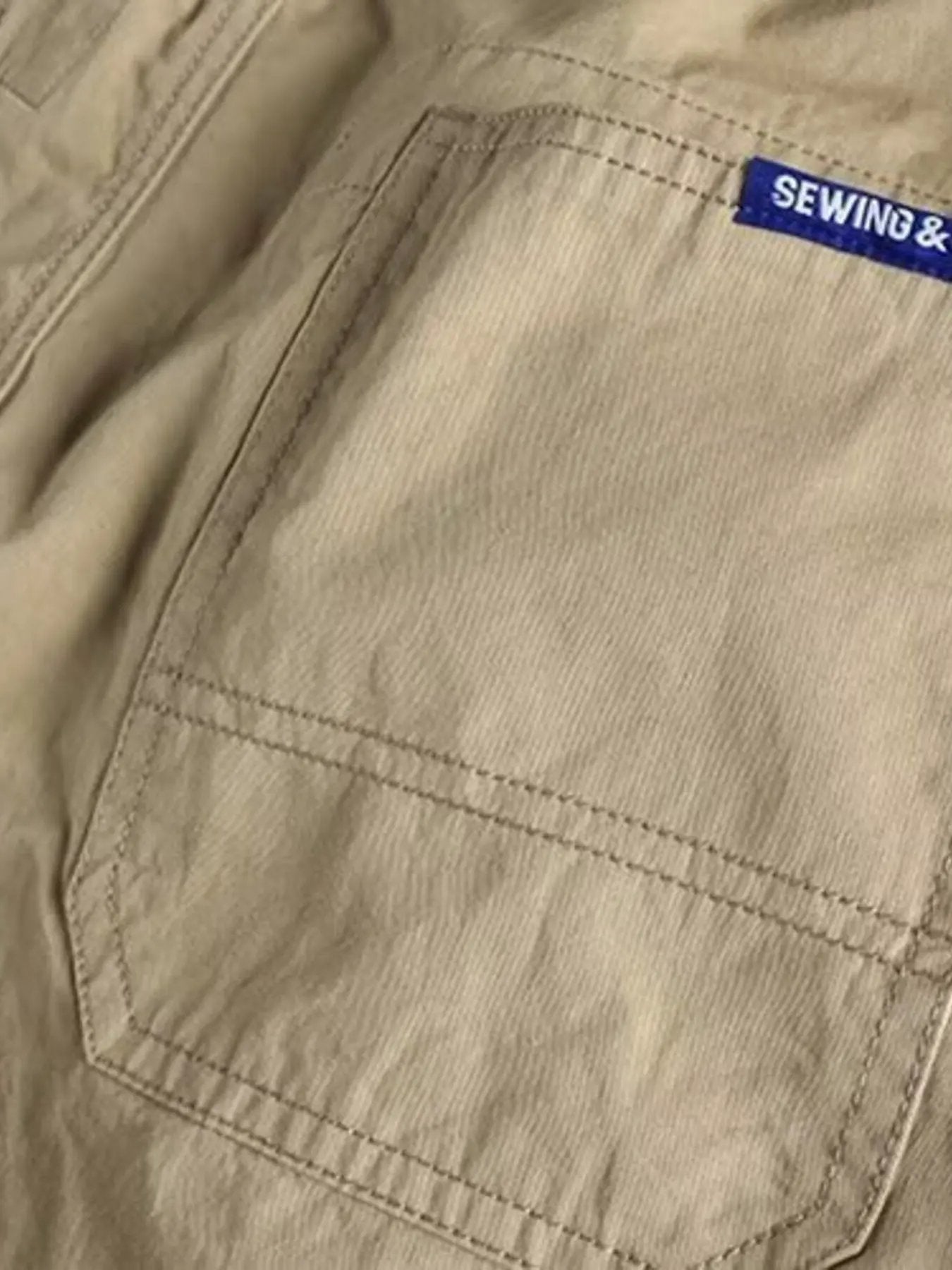 Men's Plus Size Casual Elastic Waist Cargo Pants by Partner Label