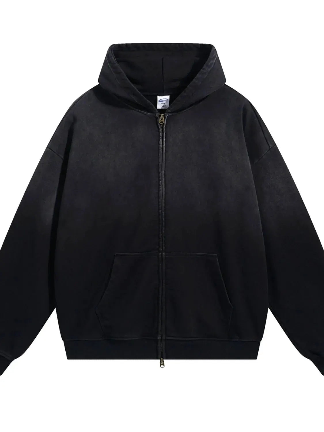 Men's Gradient Zip Up Drop Shoulder Hoodie by Partner Label