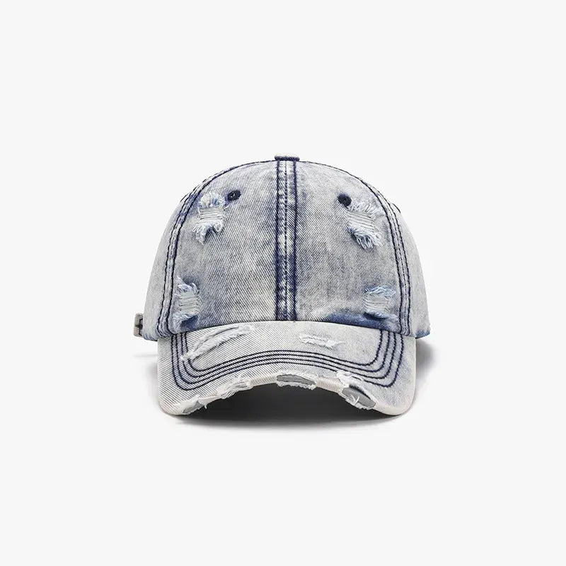 Distressed Cotton Baseball Cap by Partner Label