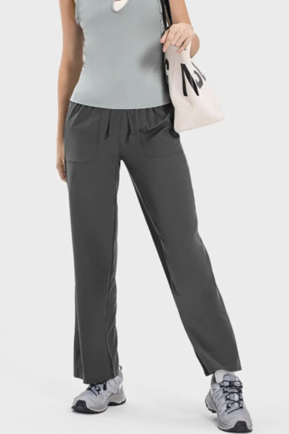 Millennia Drawstring Pocketed Active Pants by Millennia