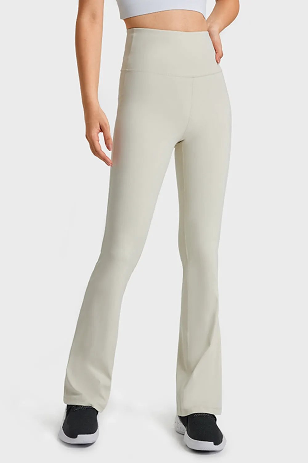 Millennia Elastic Waist Flare Yoga Pants by Millennia
