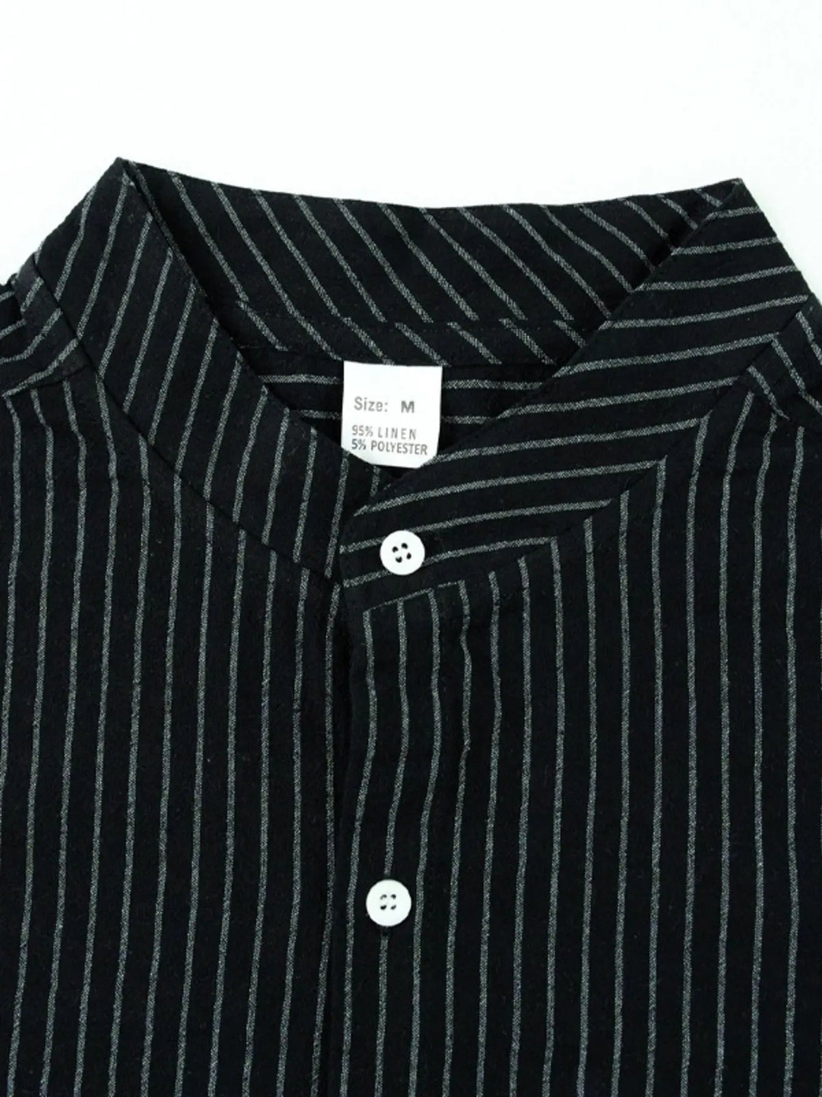 Men's Full Size Striped Long Sleeve Shirt Plus Size by Trendsi