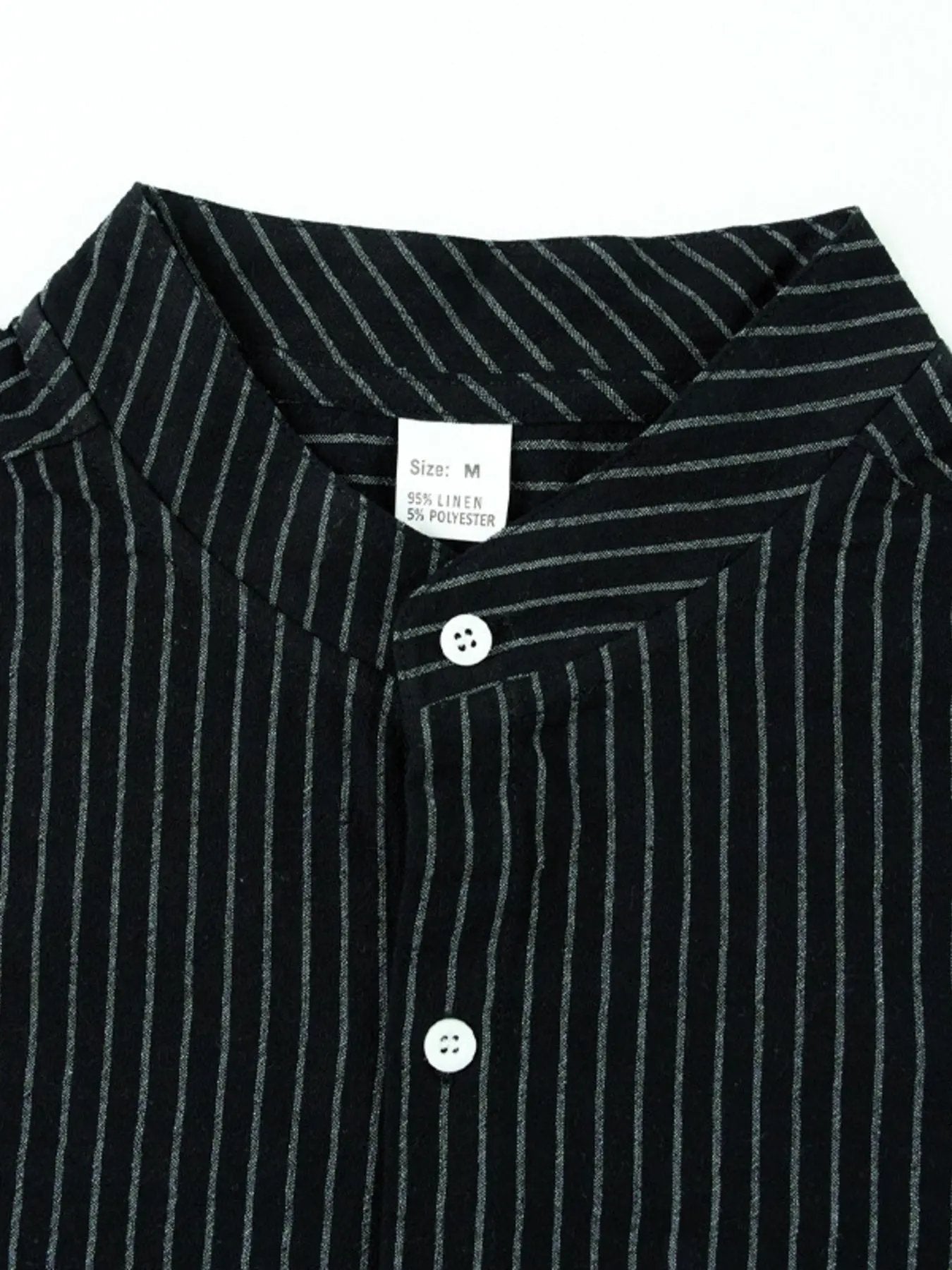 Men's Full Size Striped Long Sleeve Shirt Plus Size by Trendsi