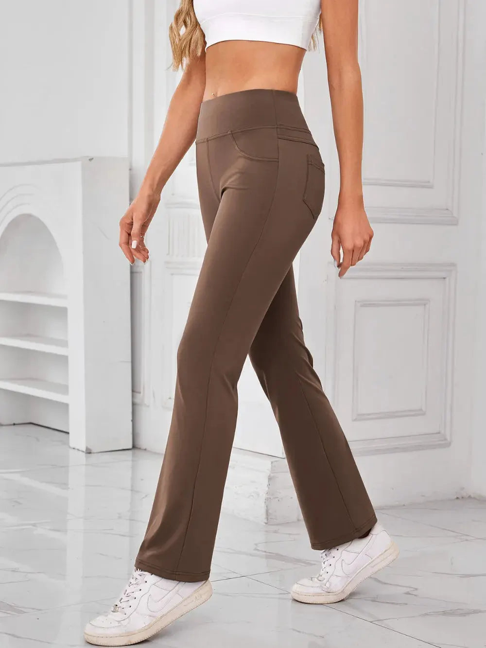 Lovelet High Waist Active Pants with Pockets by Lovelet