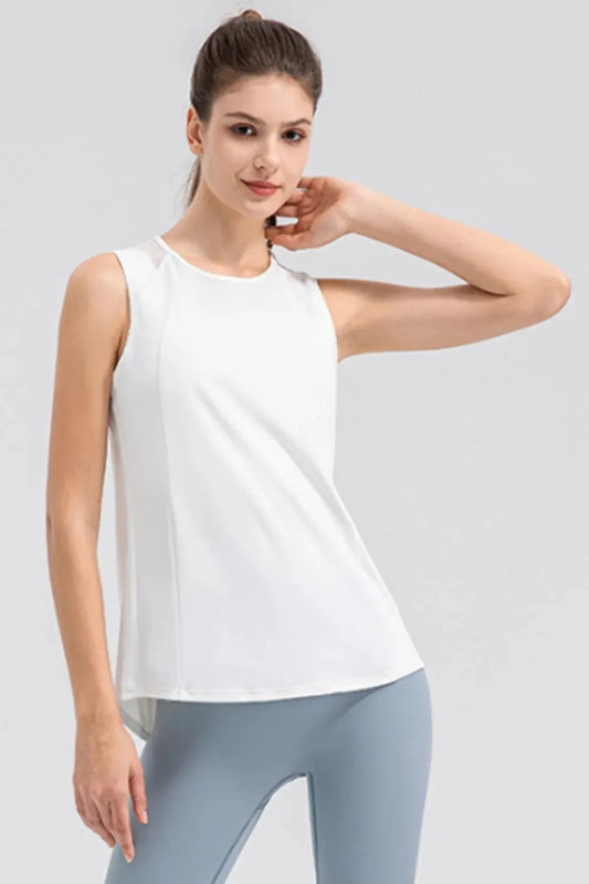 Round Neck Wide strap Active Tank by Partner Label