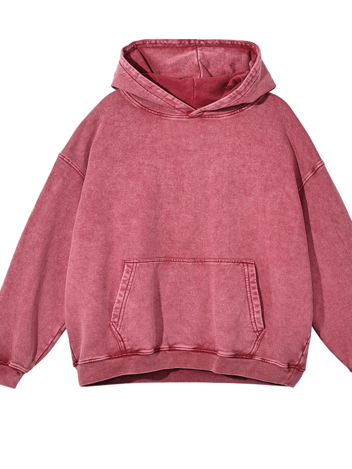 Men's Washed Oversized Long Sleeve Hoodie by Trendsi