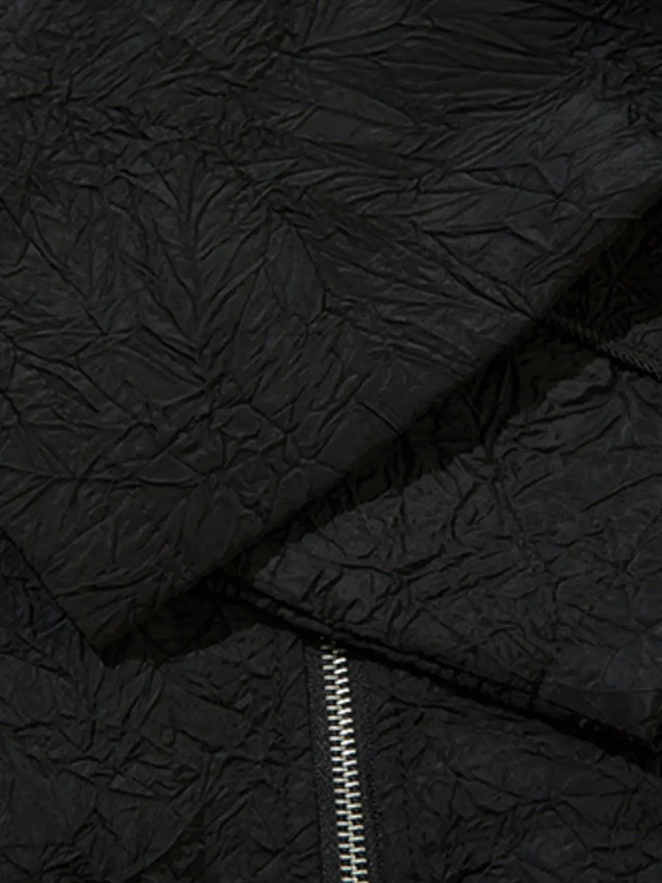 Textured Bomber Collared Neck Zip Up Jacket by Partner Label