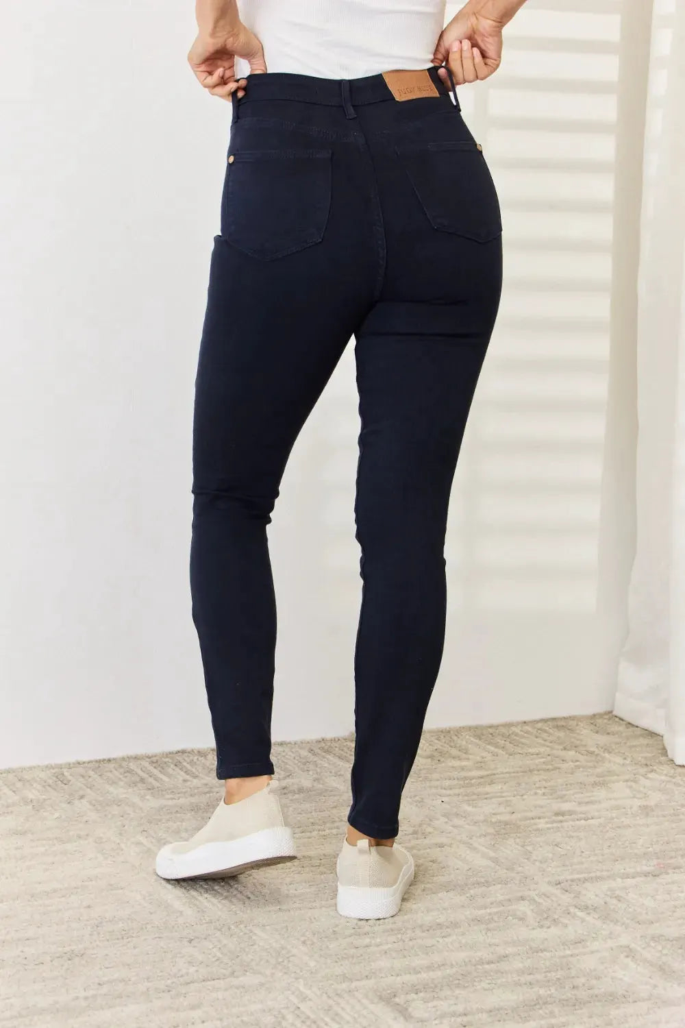 Judy Blue Full Size Garment Dyed Tummy Control Skinny Jeans by Judy Blue