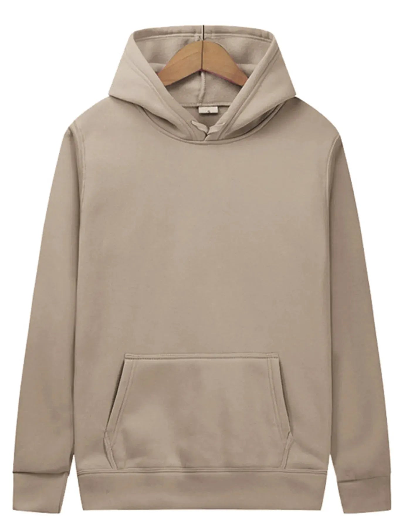 Men's Full Size Kangaroo Pocket Long Sleeve Hoodie Plus Size by Partner Label