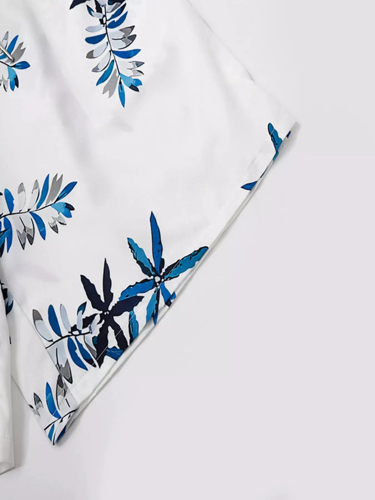 Men's Full Size Tropical Print Short Sleeve Shirt and Shorts Set Plus Size by Partner Label