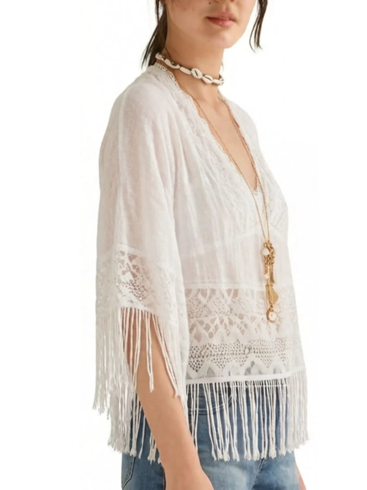 Lace Fringe Cover-Up by Partner Labels