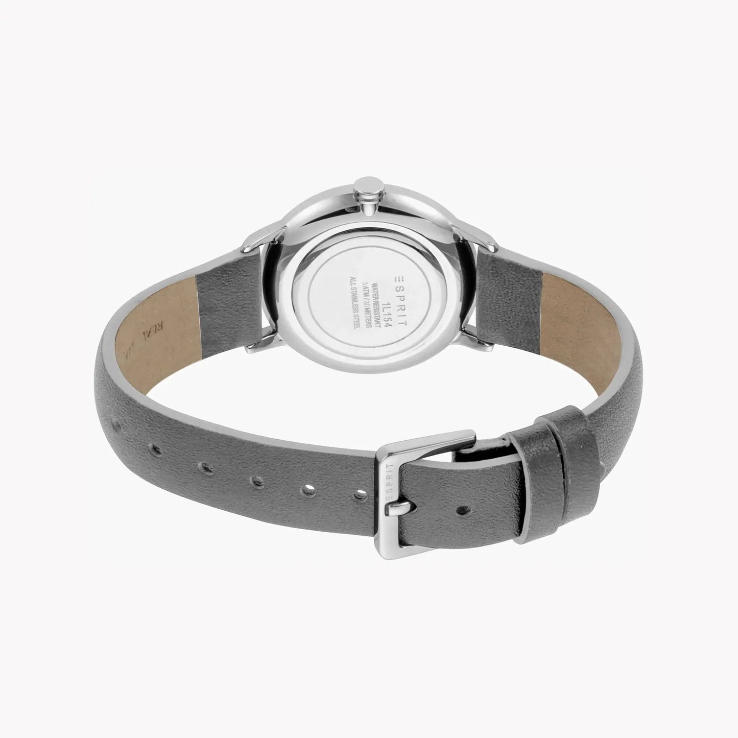 Esprit Women's Grey Leather Watch, Silver Dial | ES1L154L0025 by ESPRIT
