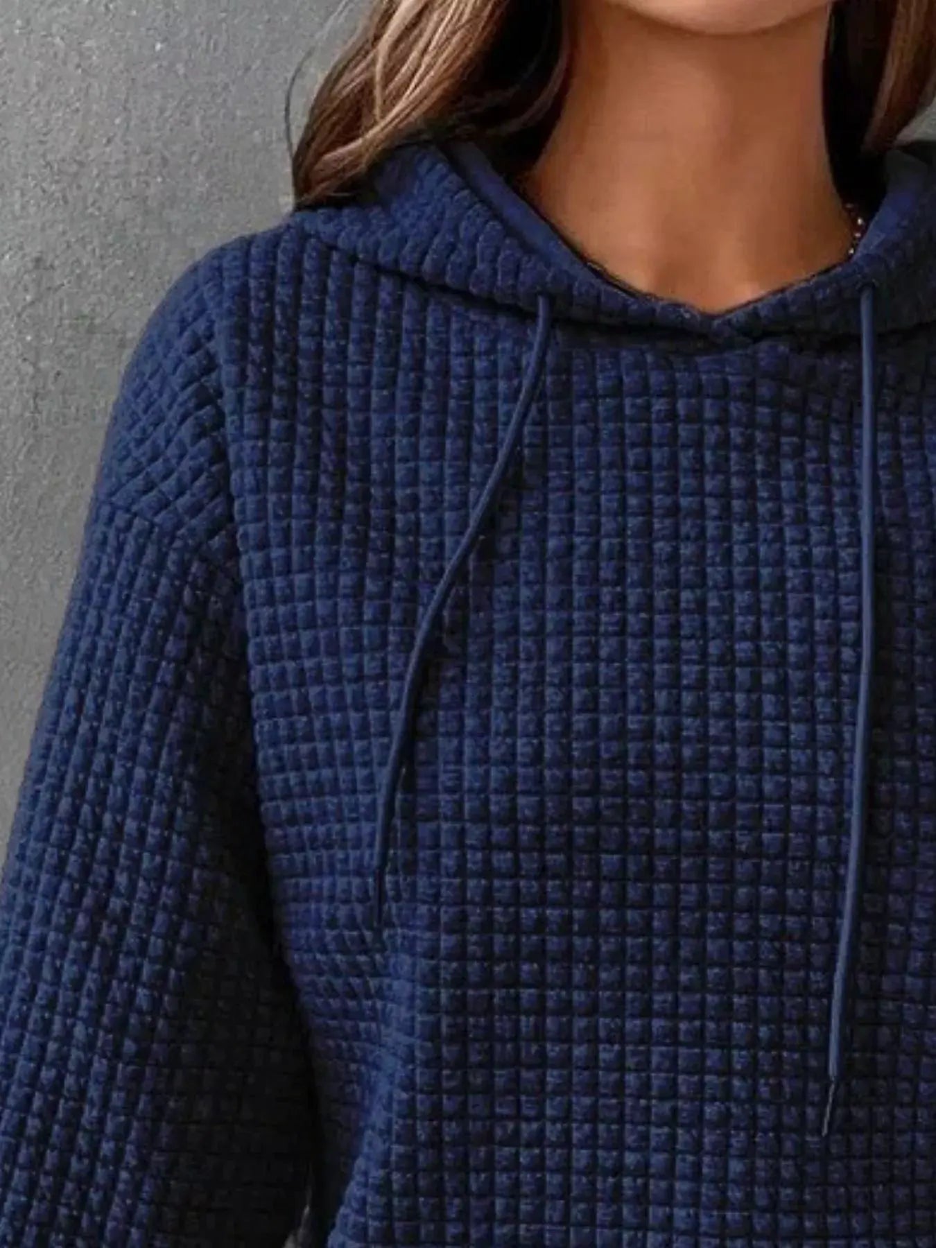 Full Size Textured Kangaroo Pocket Hoodie Plus Size | Partner Labels Selection by Partner Label
