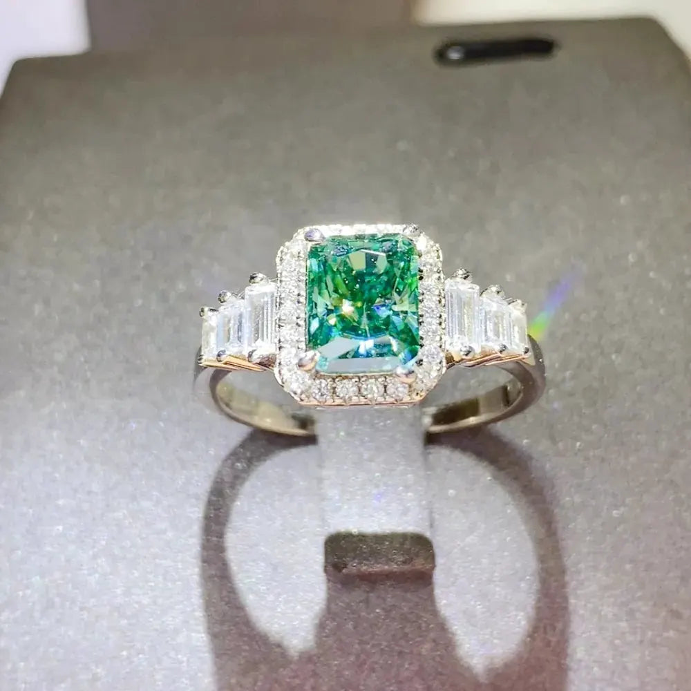 2 Carat Moissanite 925 Sterling Silver Ring by Partner Label