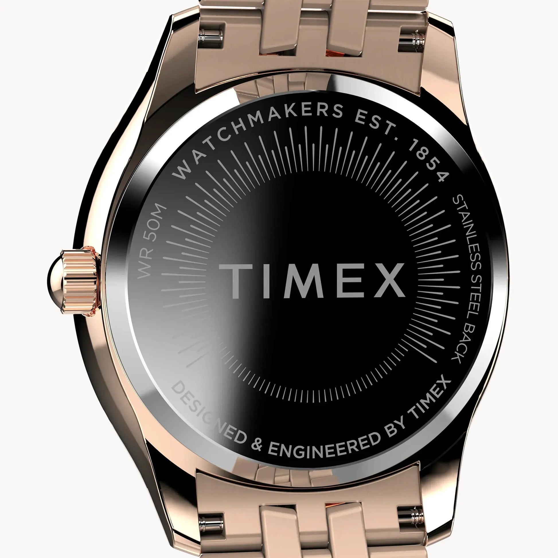 Timex Women's Rose Gold-Tone Watch, Black Dial | Tw2w17800 by TIMEX