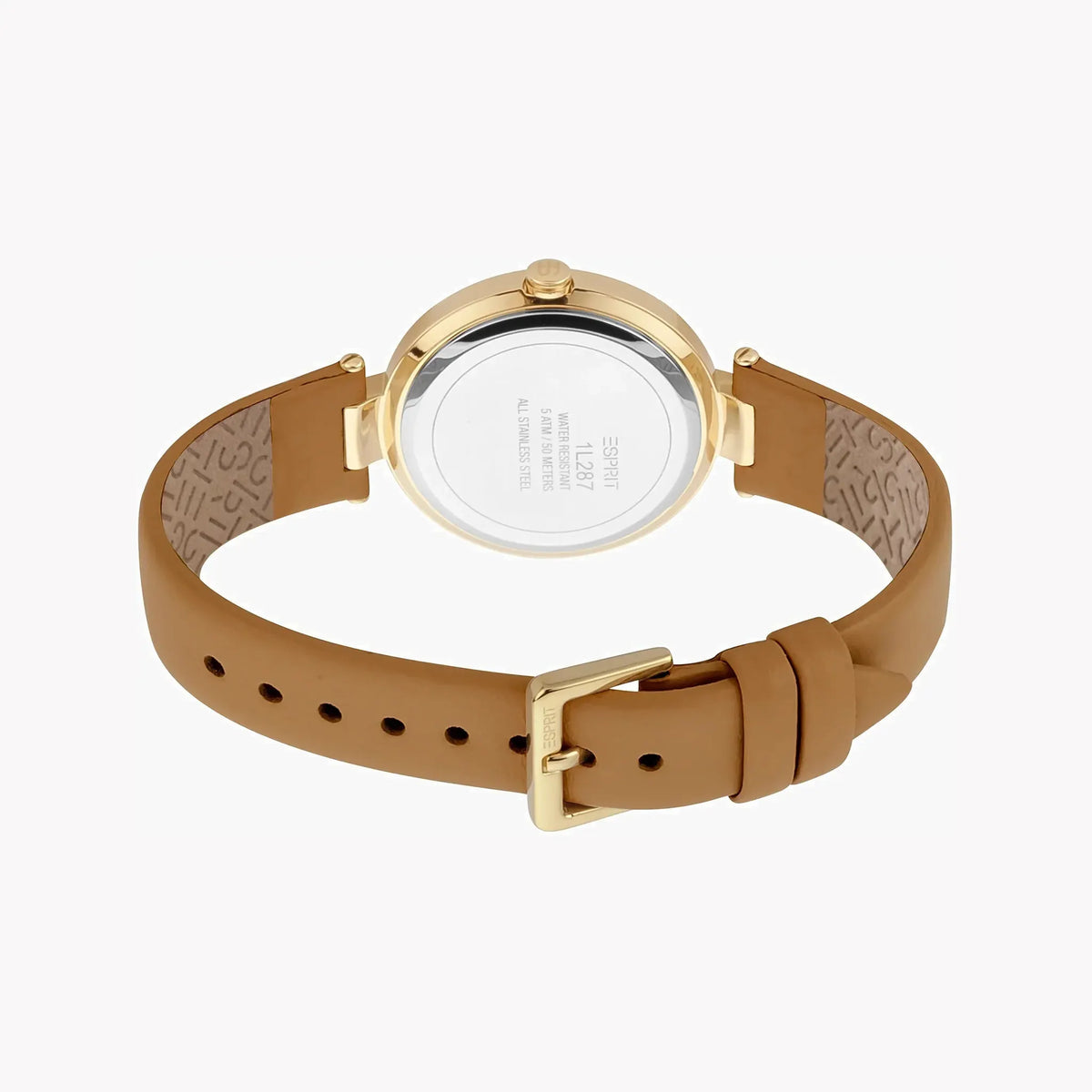 Esprit Women's Brown Leather Watch, Silver Dial | ES1L287L0025 by ESPRIT