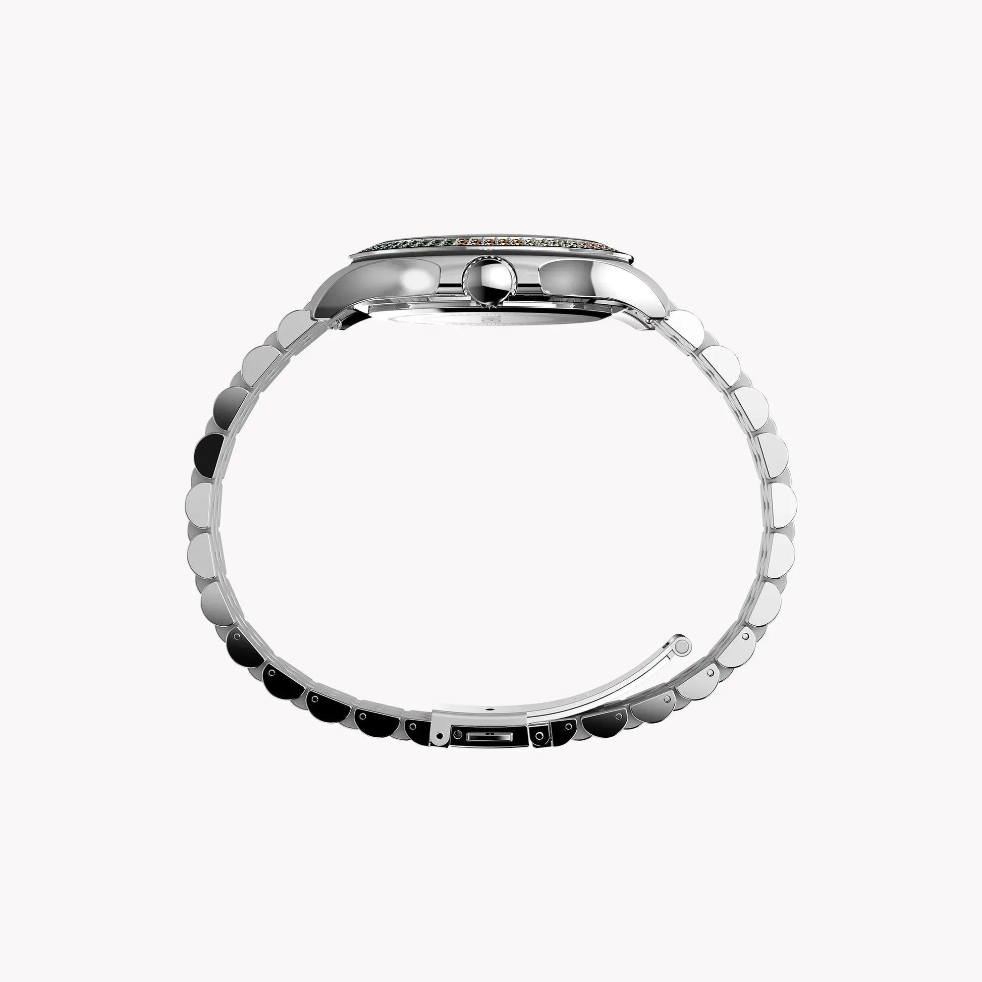 Timex Women's Silver-Tone Watch, Rainbow Crystal Accents | Tw2w33000 by TIMEX