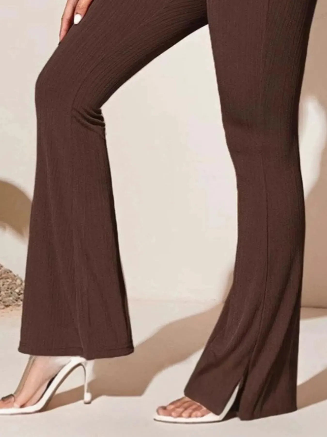 Full Size High-Waist Flare Active Pants Plus Size by Partner Label