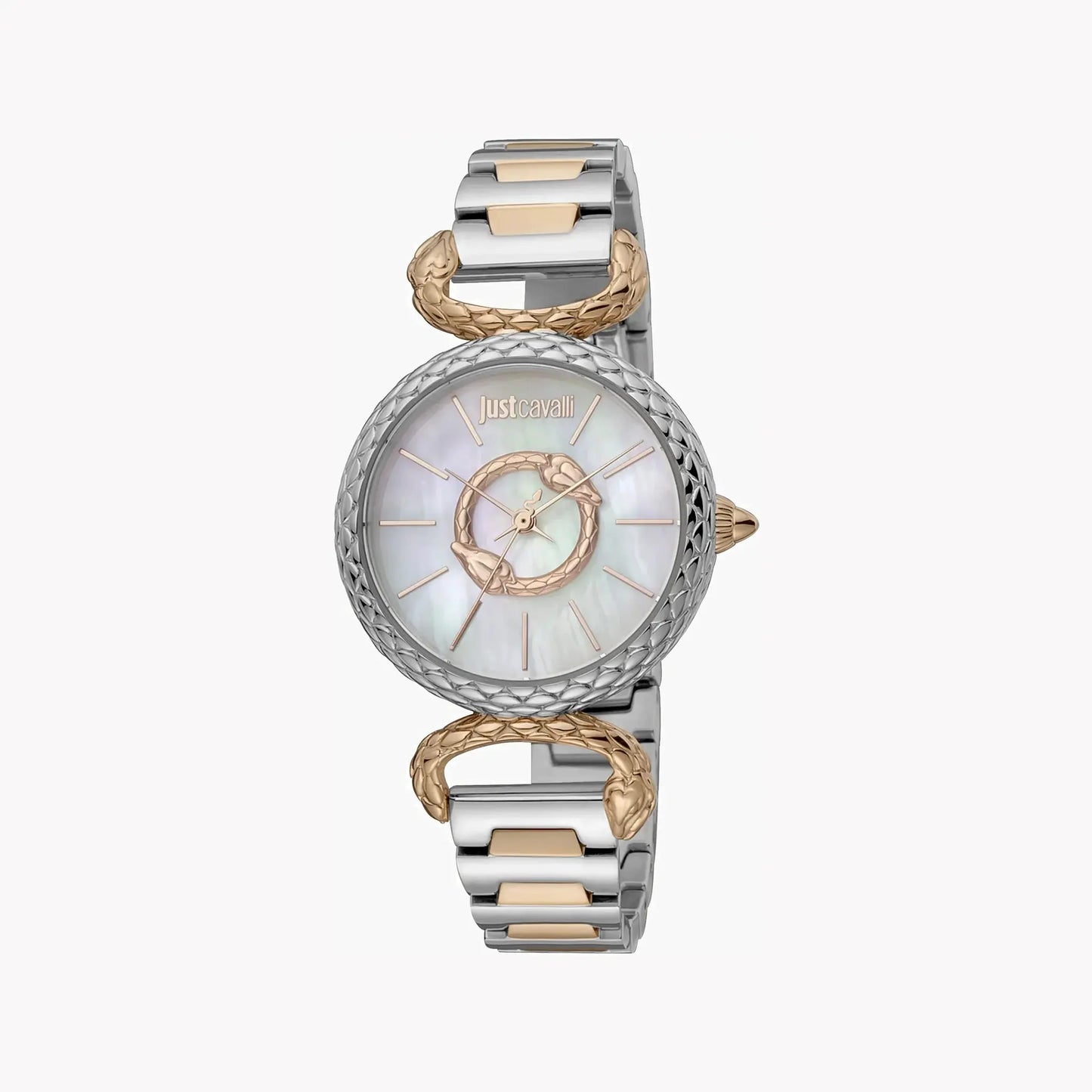Just Cavalli Women's Silver & Rose Gold Watch, White Dial | Jc1l148m0095 by JUST CAVALLI