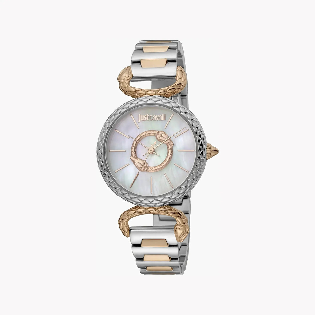 Just Cavalli Women's Silver & Rose Gold Watch, White Dial | Jc1l148m0095 by JUST CAVALLI