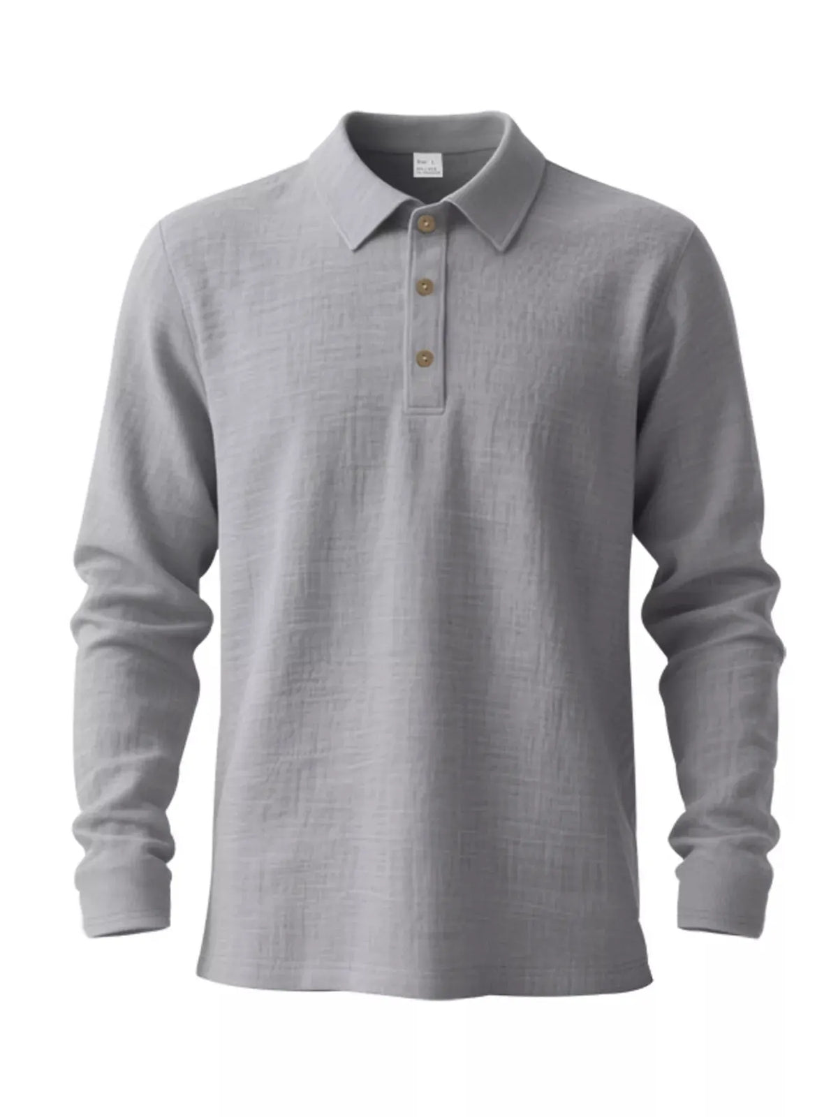 Men's Full Size Classic Long Sleeve Polo Plus Size by Trendsi