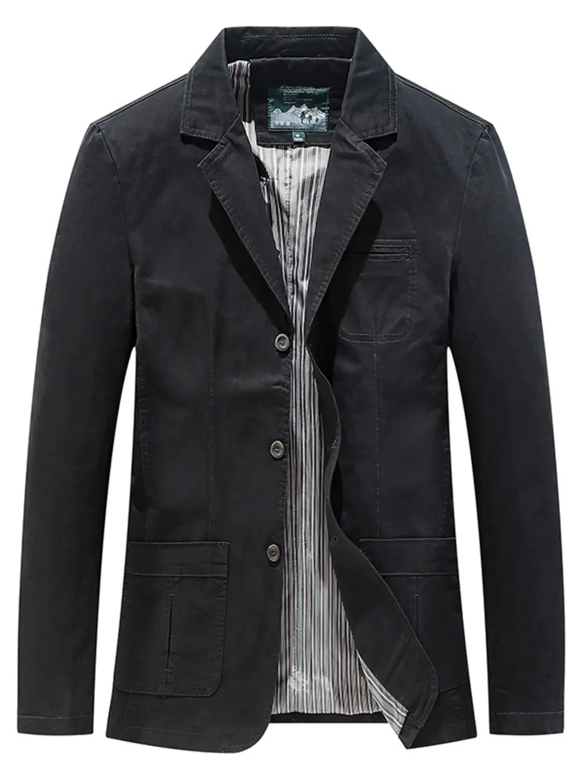 Men's Plus Size Casual Lapel Collar Blazer by Trendsi
