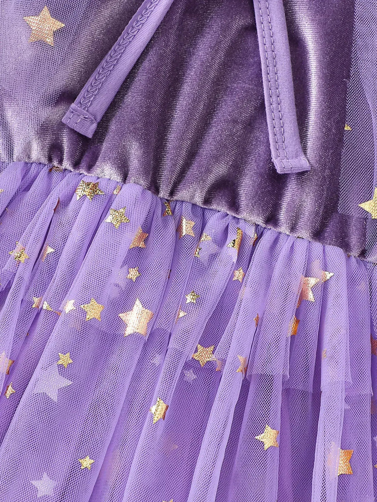 Children's Halloween Velvet Dress and Mesh Cape Set by Trendsi