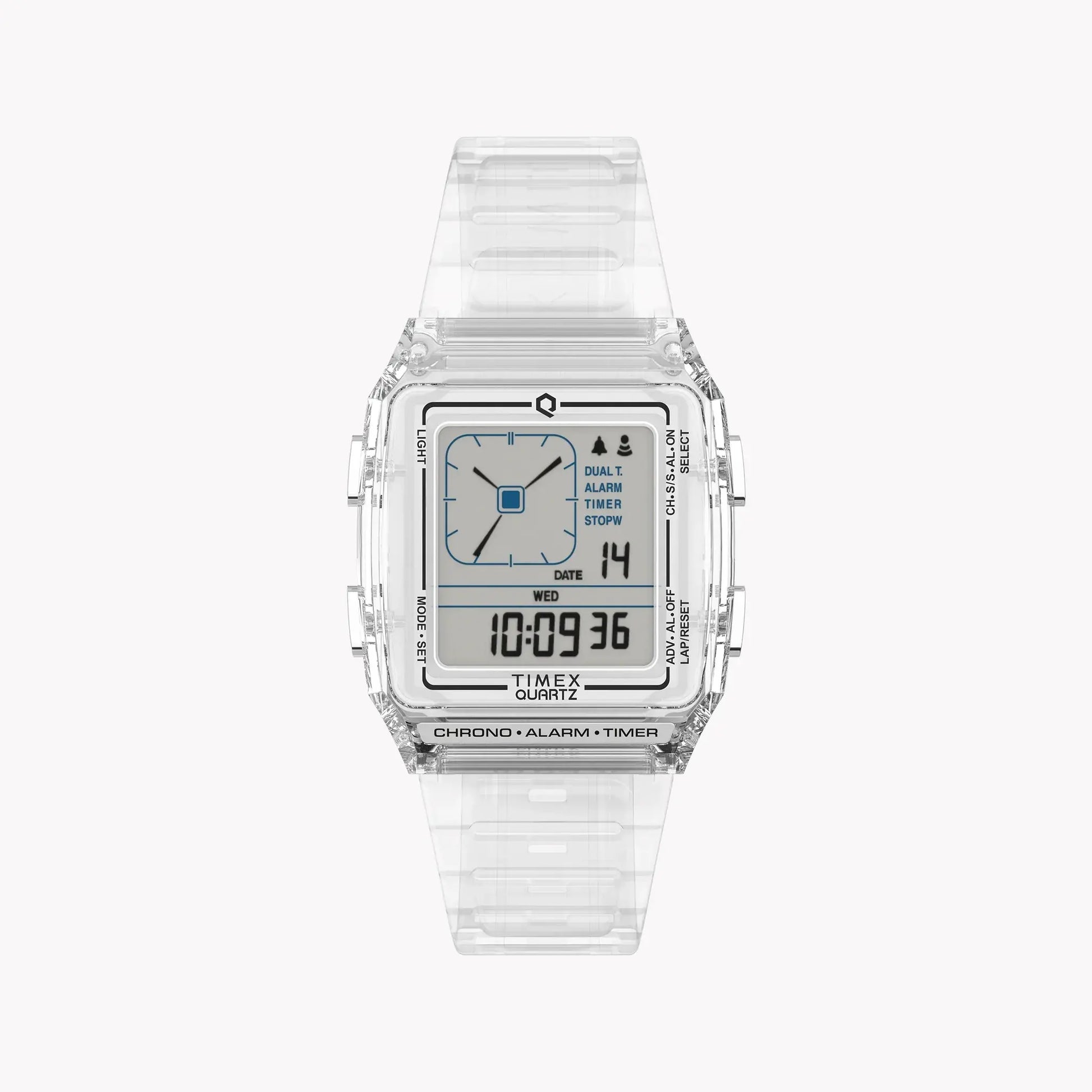 Timex Unisex Transparent Resin Watch, Translucent Case | Tw2w45200 by TIMEX