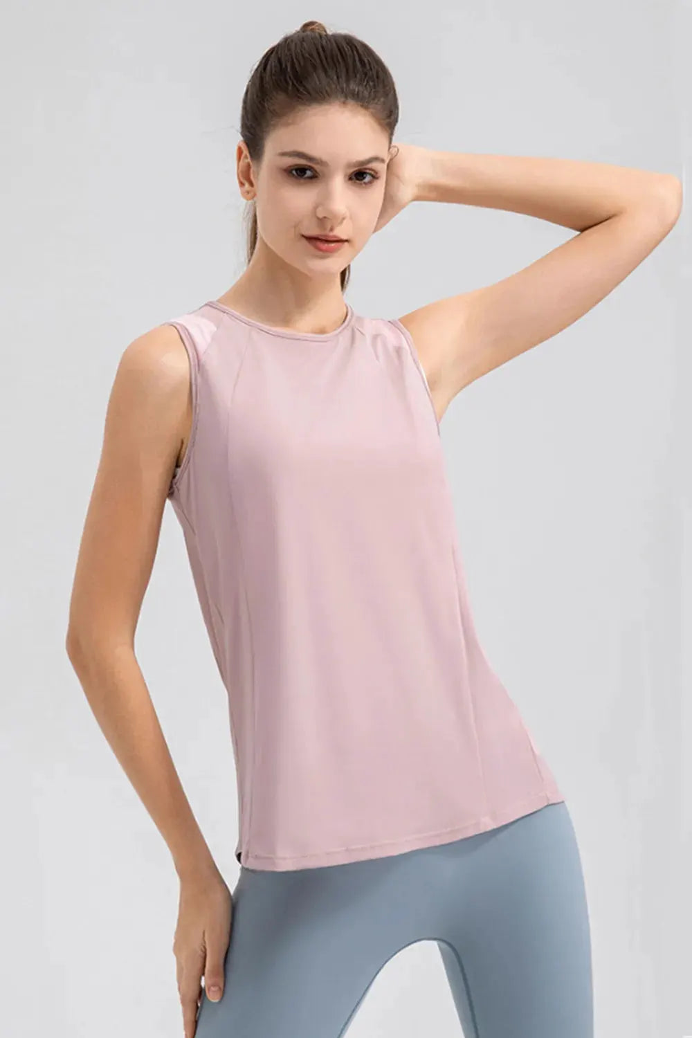 Round Neck Wide strap Active Tank by Partner Label