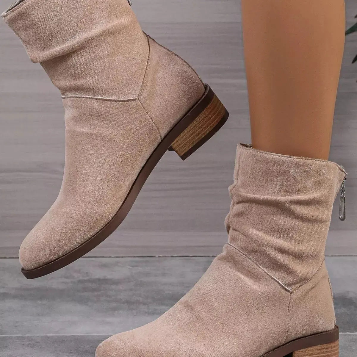 Point Toe Block Heels Boots by Partner Label