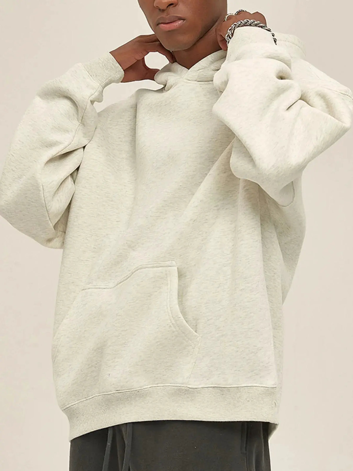 Men's Oversized Pocketed Long Sleeve Hoodie by Partner Label