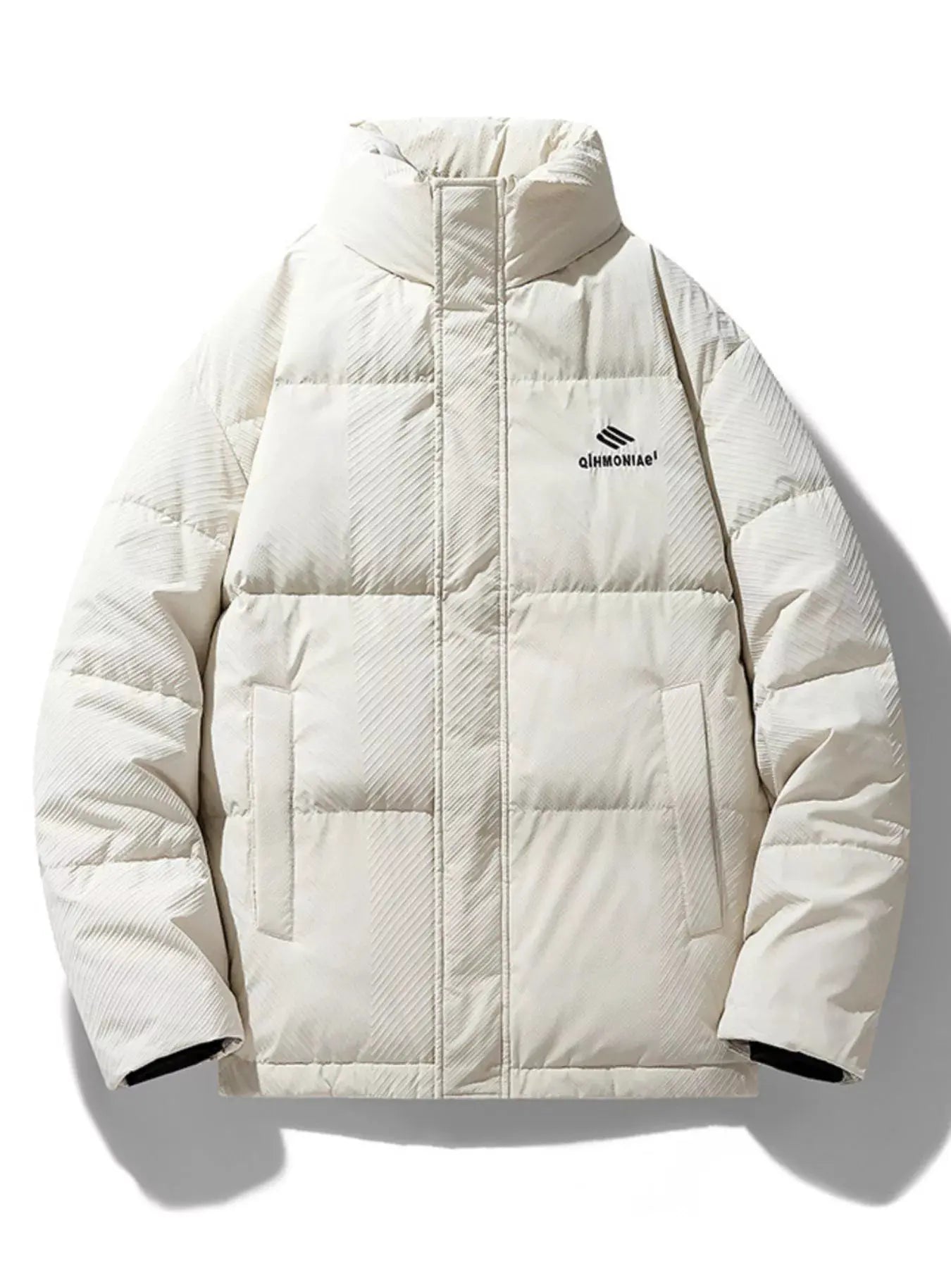Men's Plus Size Zip Up Padded Puffer Jacket by Partner Label