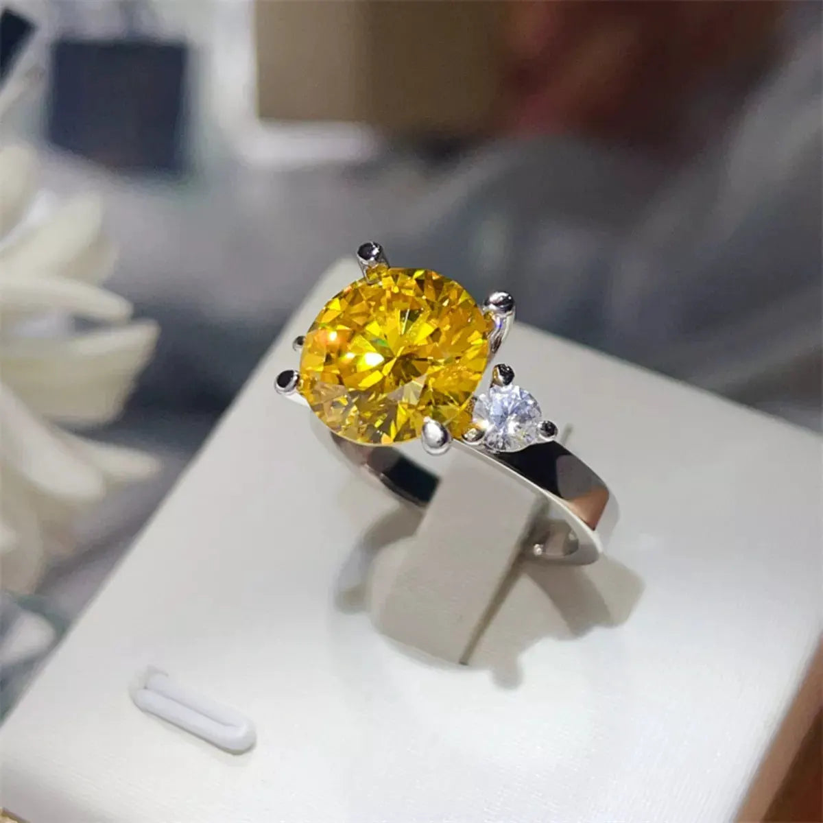 5 Carat Moissanite 925 Sterling Silver Ring by Partner Label