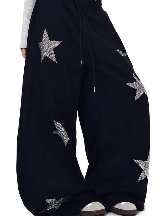 Men's Star-Embellished Wide Leg Pants by Partner Label
