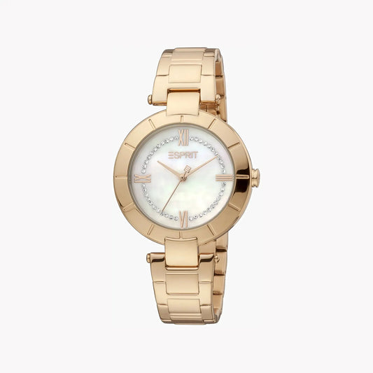 Esprit Women's Rose Gold Watch, White Mother Of Pearls | Es1l067m0025 by ESPRIT