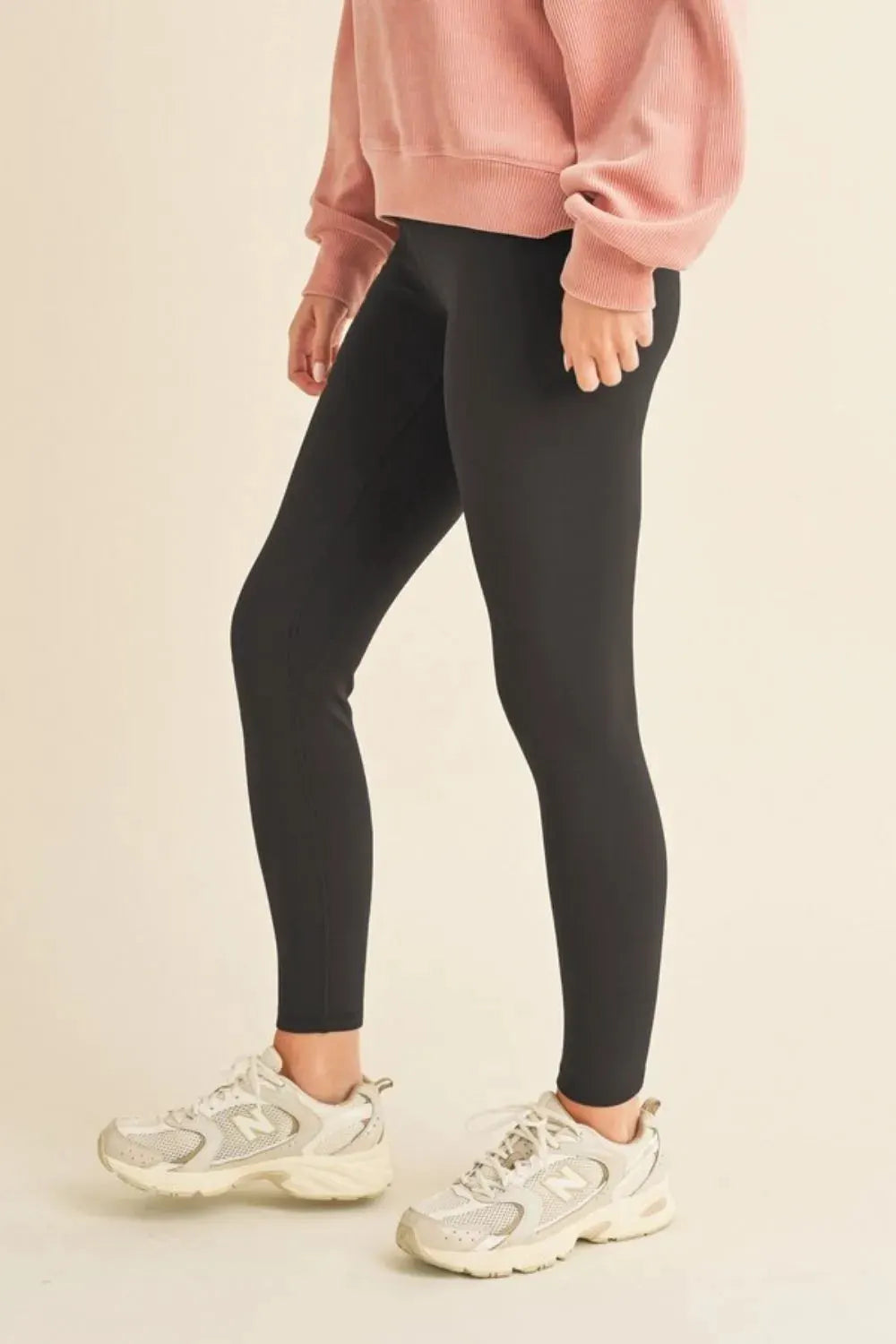 Yelete Full Size Fleece Lined High Waisted Leggings by Yelete