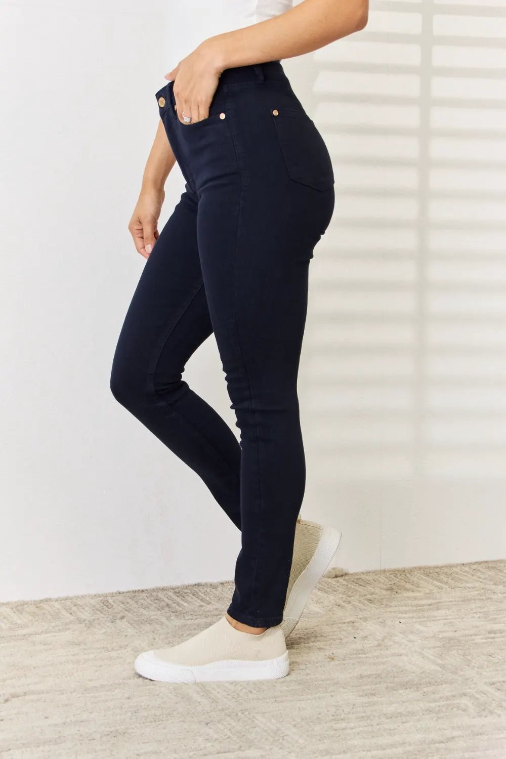 Judy Blue Full Size Garment Dyed Tummy Control Skinny Jeans by Judy Blue