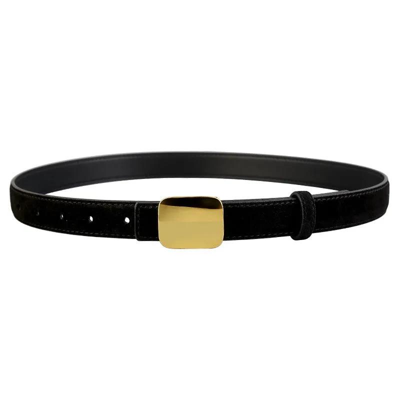 Golden Buckle Belt by Trendsi