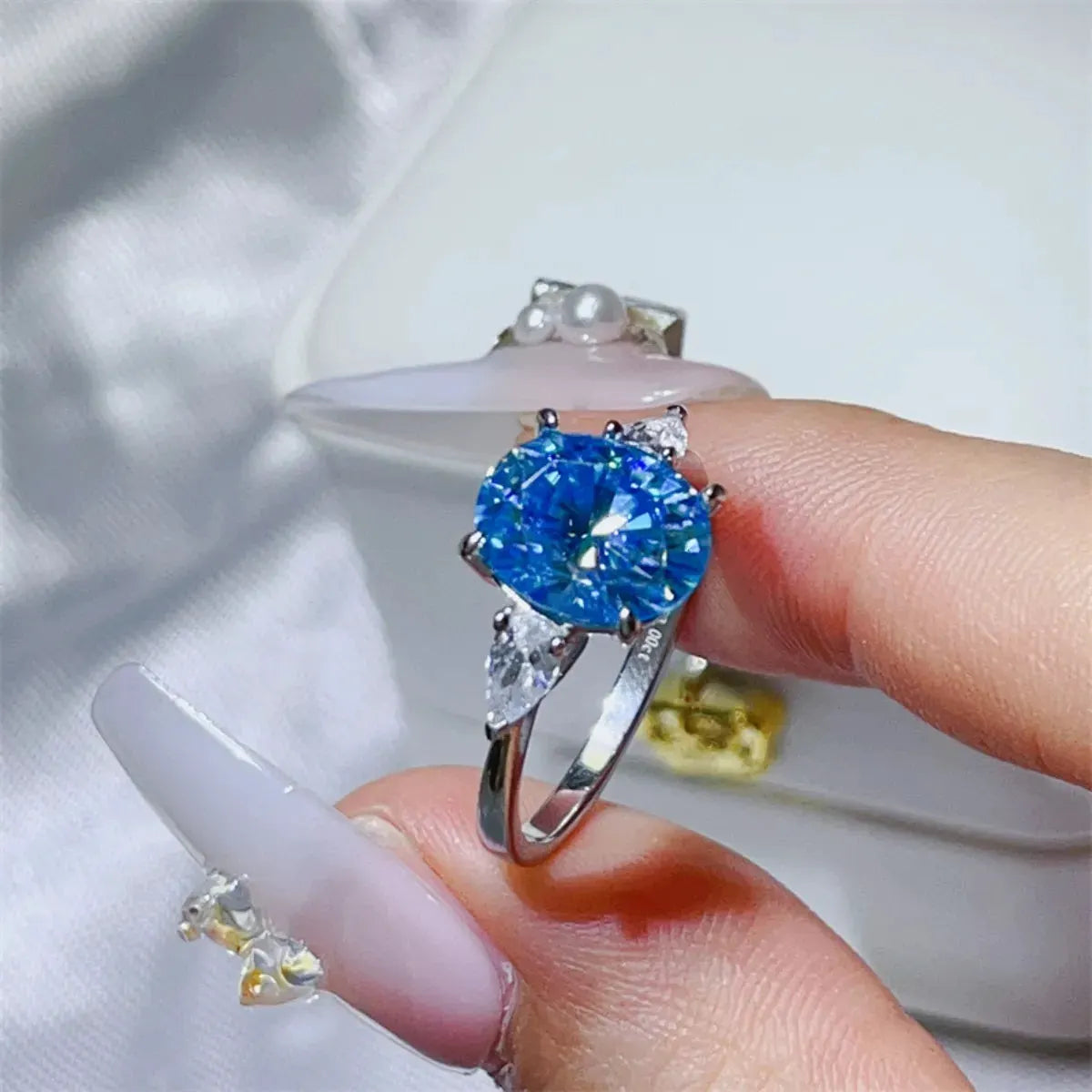 3 Carat Moissanite 925 Sterling Silver Ring by Partner Label