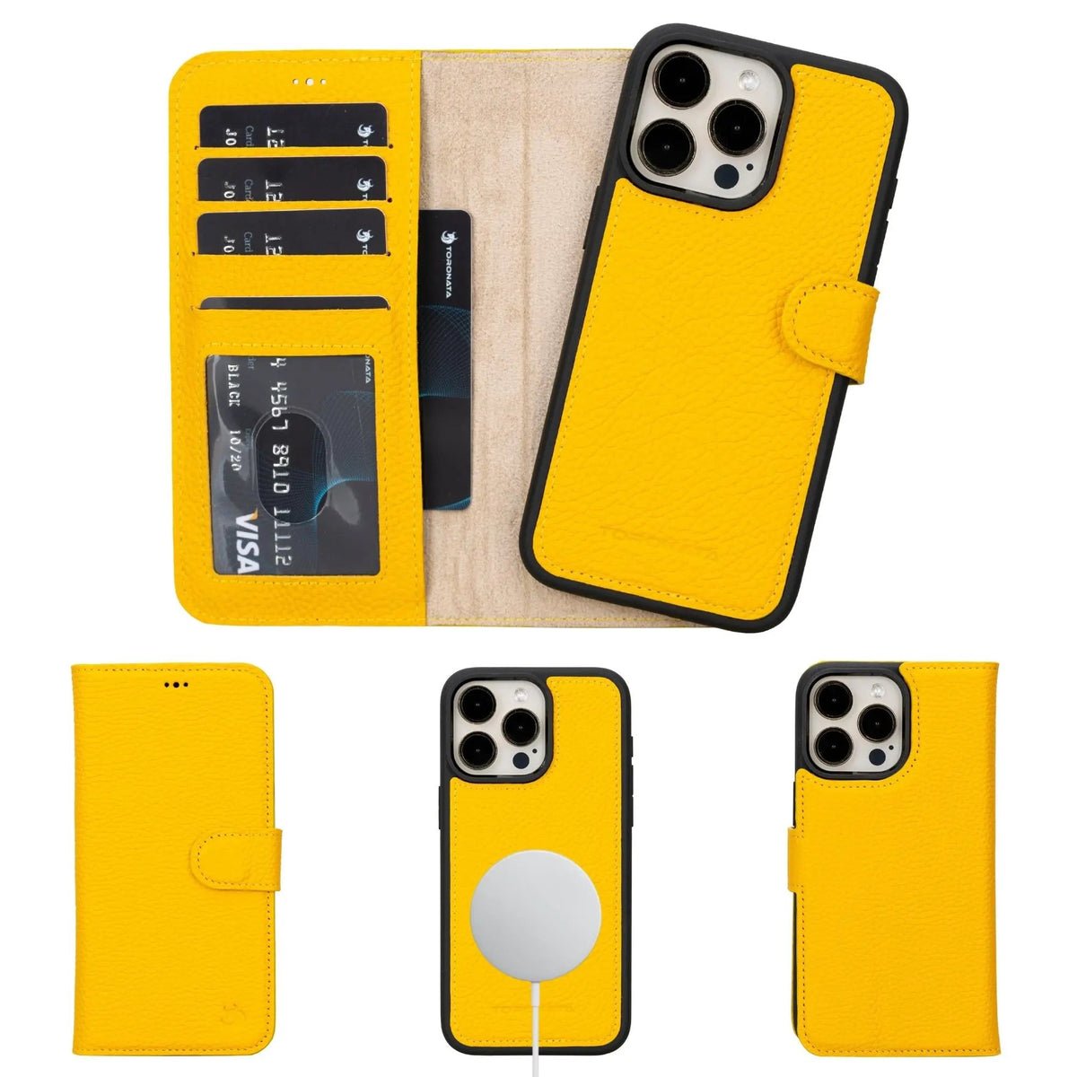 Casper iPhone 14 Series Detachable Leather Wallet Case by TORONATA