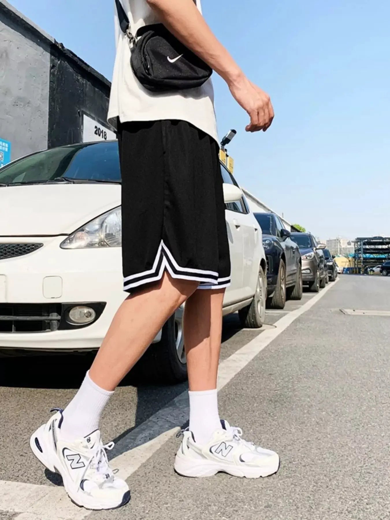 Men's Plus Size Drawstring Striped Shorts by Trendsi