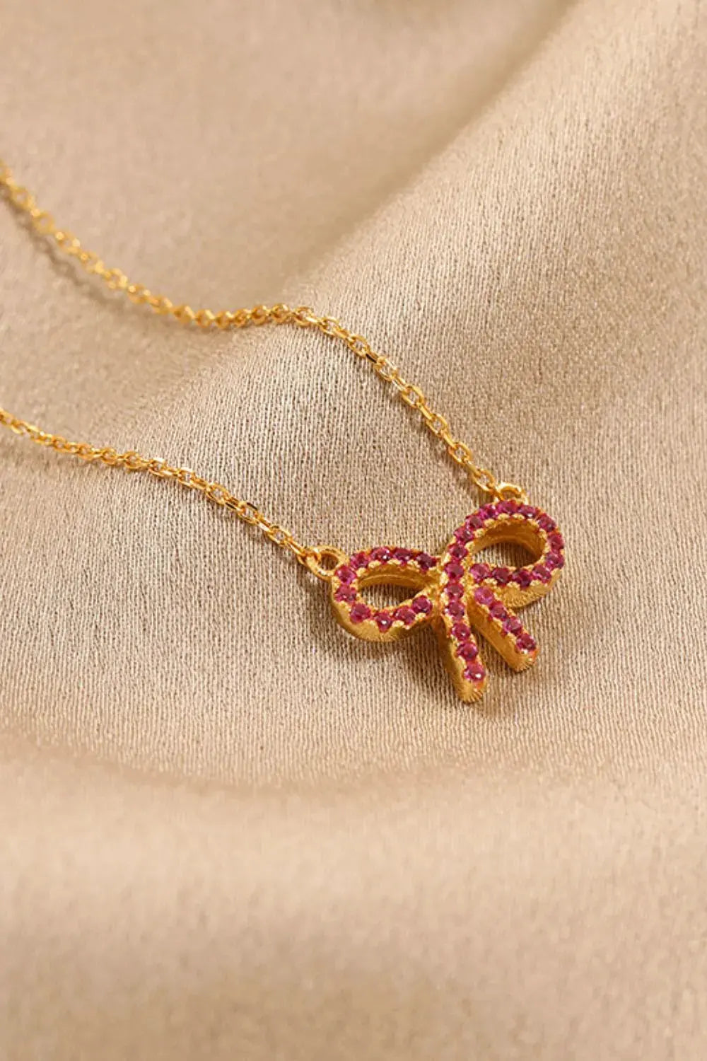 925 Sterling Silver Bow Necklace by Partner Label