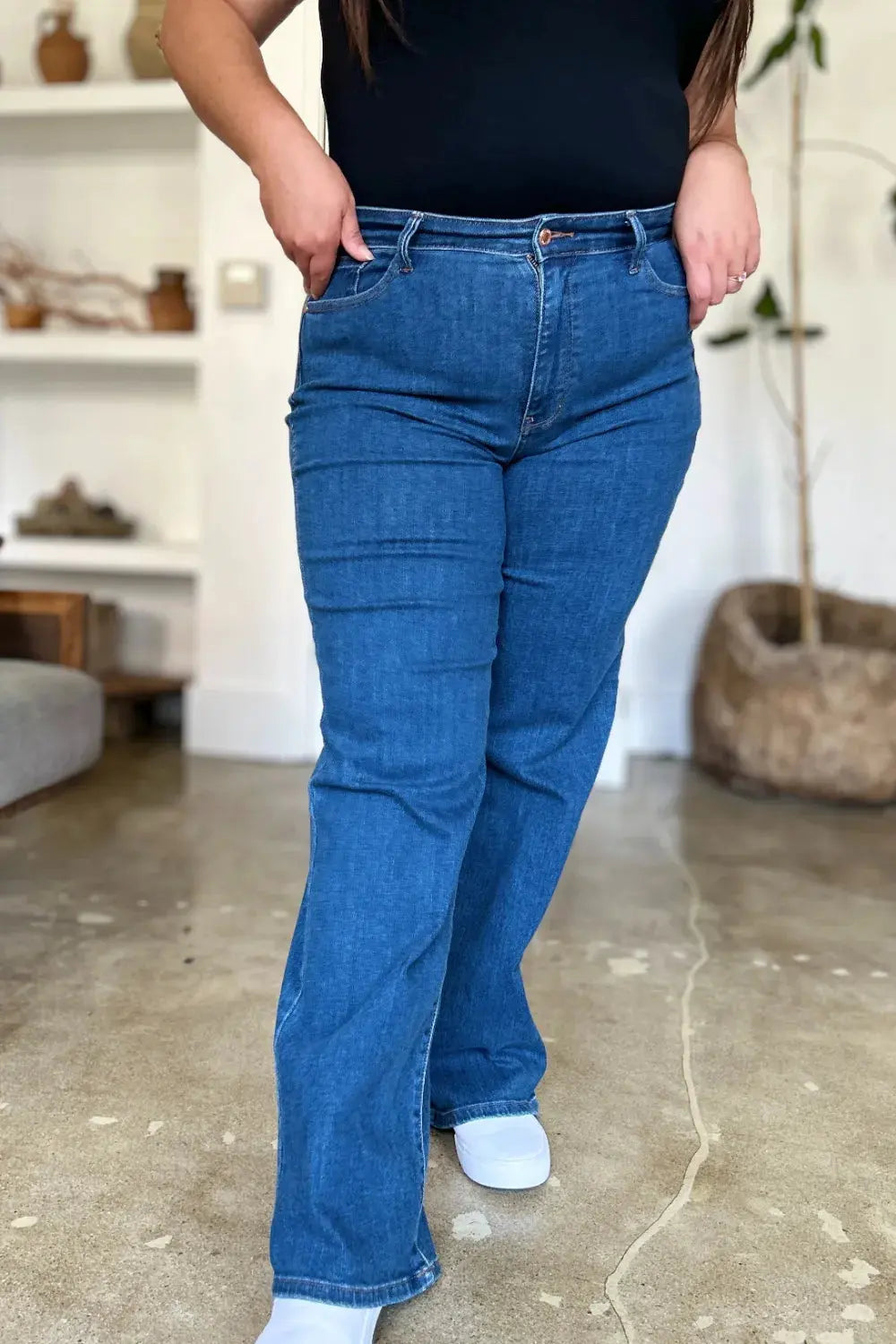 Judy Blue Full Size High Rise Straight Jeans by Judy Blue