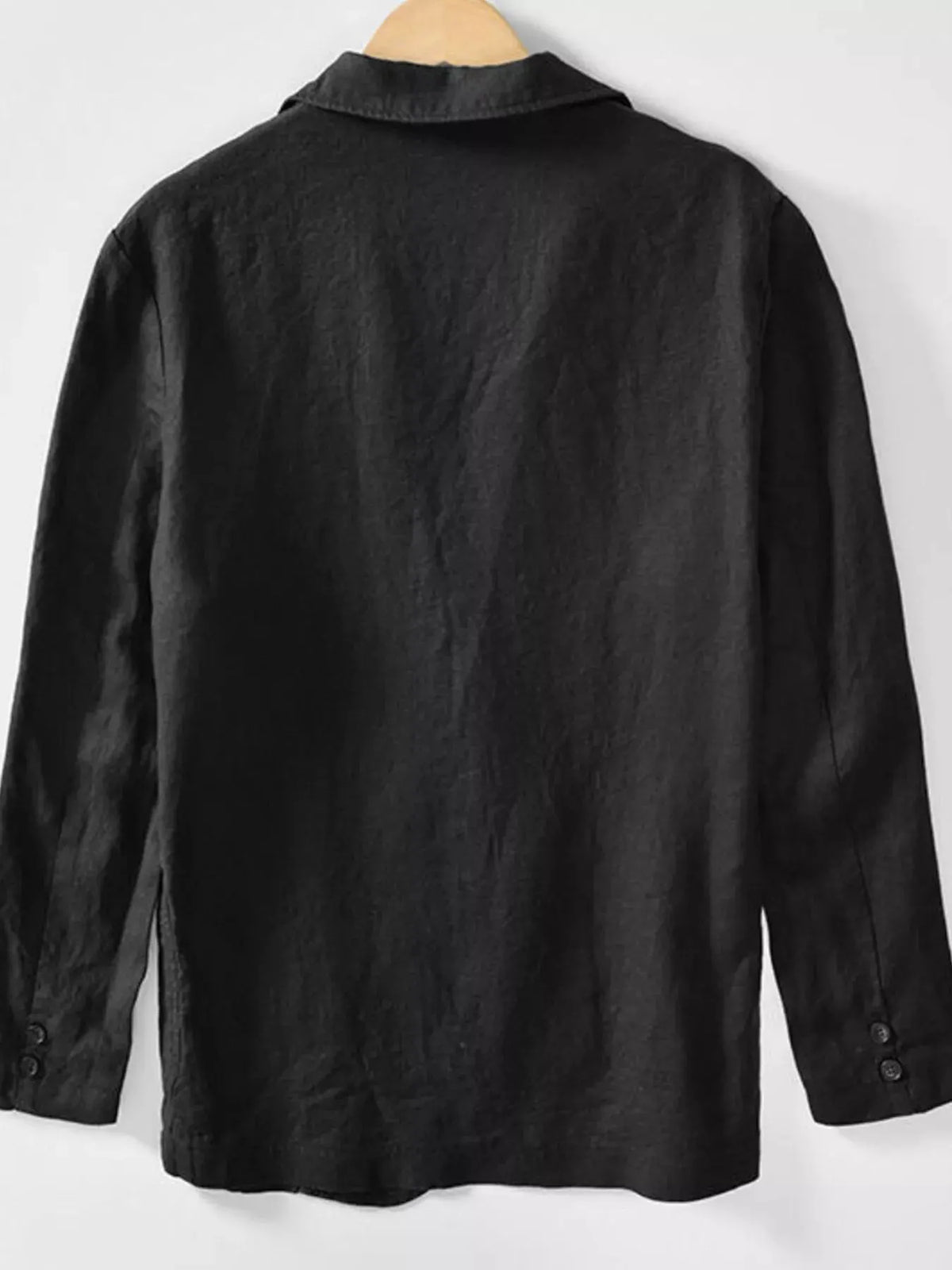 Men's Plus Size Button Up Long Sleeve Blazer by Trendsi