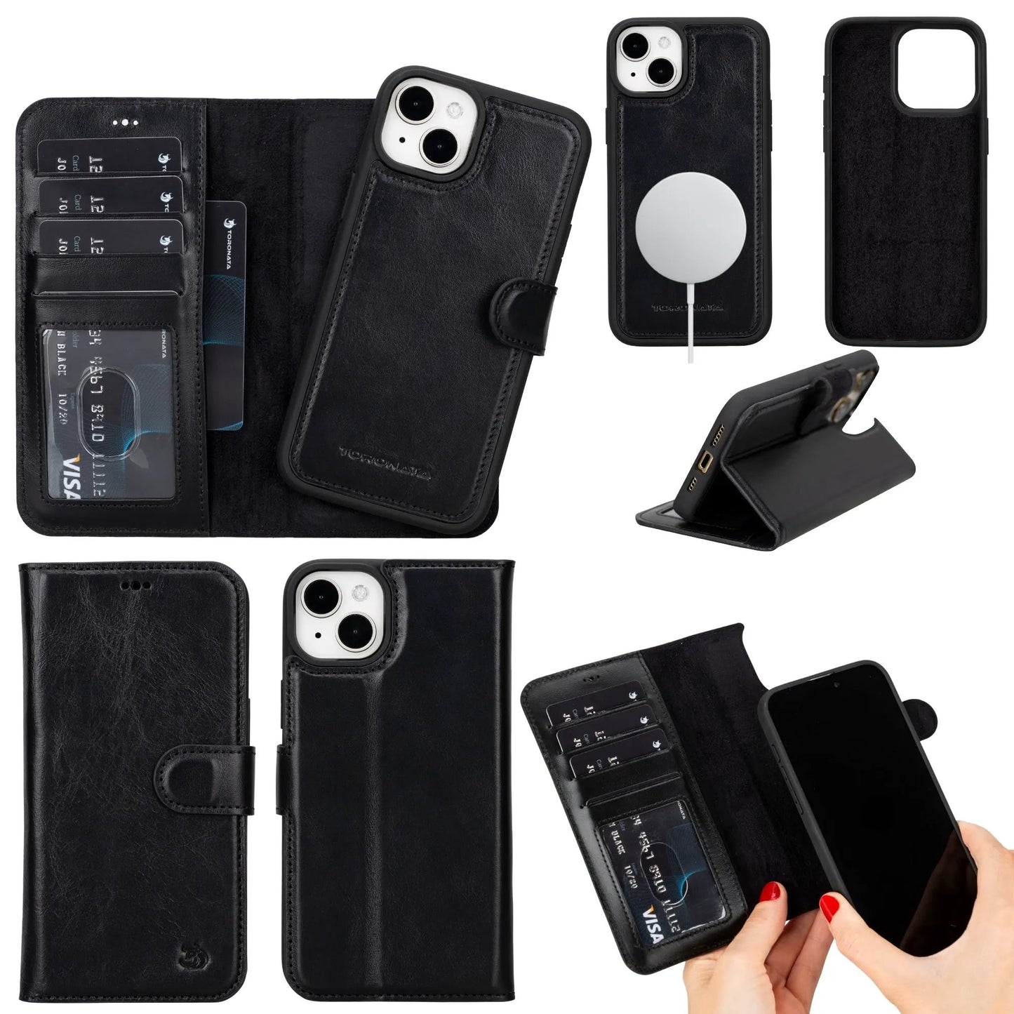 Casper Leather iPhone 14 Wallet Case | MagSafe by TORONATA