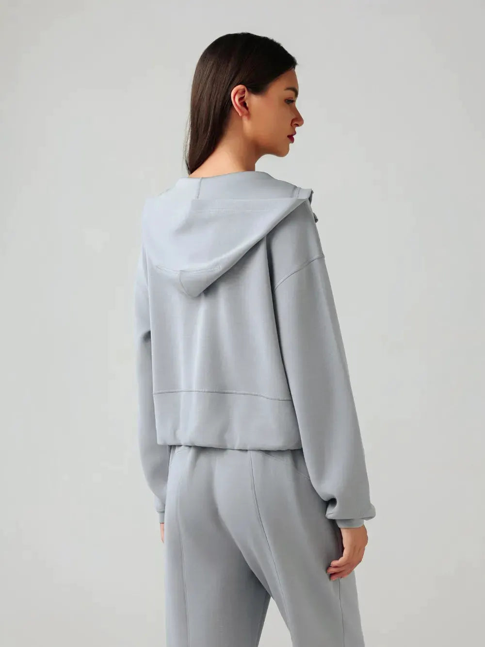 Millennia Zip Up Dropped Shouder Active Hooded by Millennia