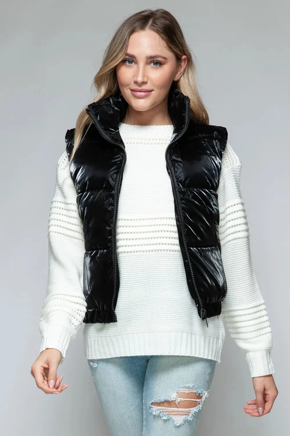 Snobbish Fine Fur Lining Quilted Vest by Snobbish